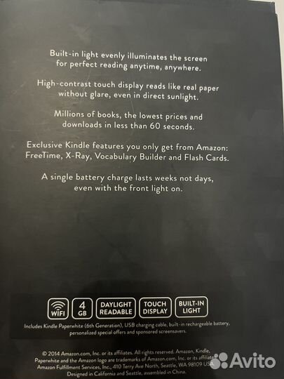 Электронная книга amazon kindle paperwhite 6