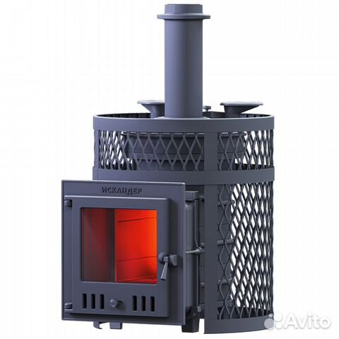 Печь дровяная чугунная Искандер Ураган 18мс в сет