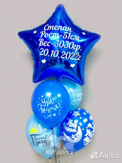 Воздушные шары на выписку арт. №1-2