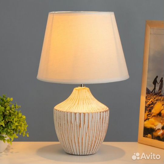 Лампа настольная 38043/1 E14 40Вт белый 23х23х35 с