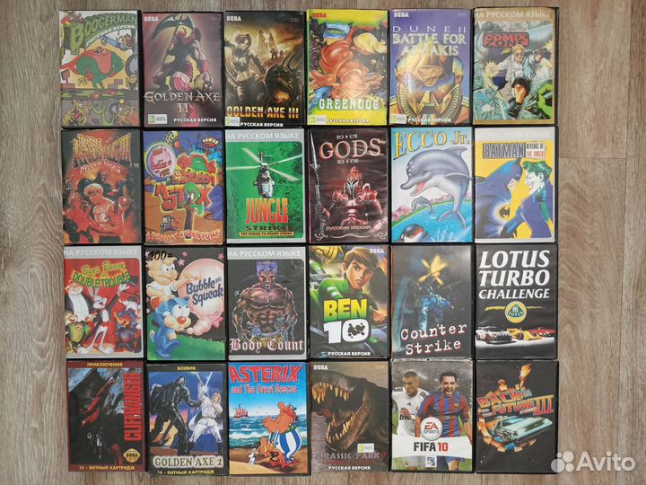 Картриджи Sega в боксах (84 шт) Часть 1, От A до L