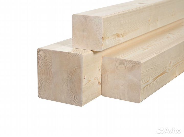 Клееный брус балки сосна, 80х80 мм, сорт ав