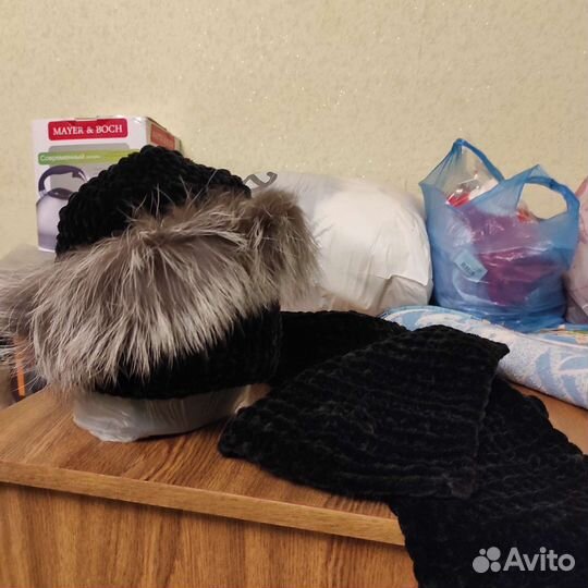 Комплект шапка и шарф женский