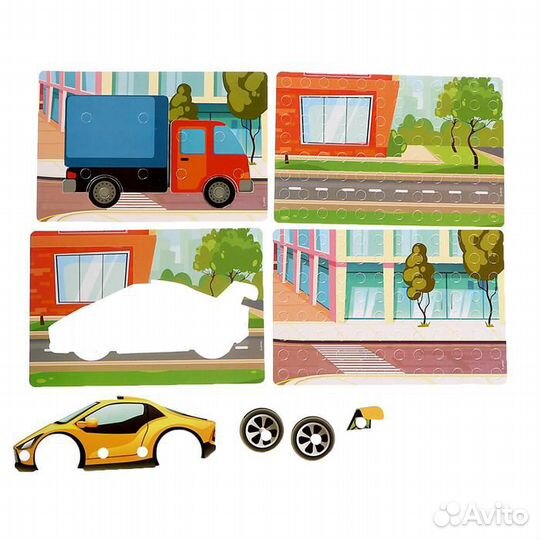 Конструктор в чемоданчике «Крутые гонки», с электр