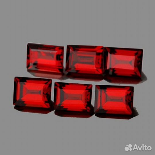 Гранат натуральный 7,52Ct 7х5мм 6шт VVS Багет