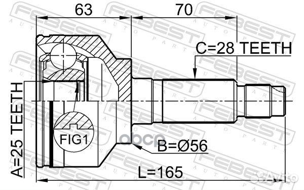 ШРУС 2210-SOR 2210-SOR Febest