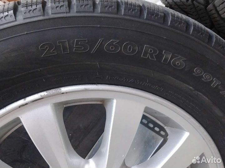 Диски с резиной зима r16/215/60.4/114.3