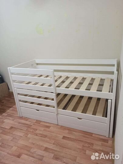 Детская выкатная кровать два яруса