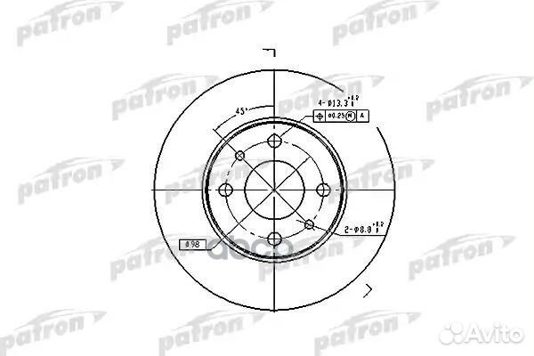 Диск тормозной задн alfa romeo: 145 94-01, 146