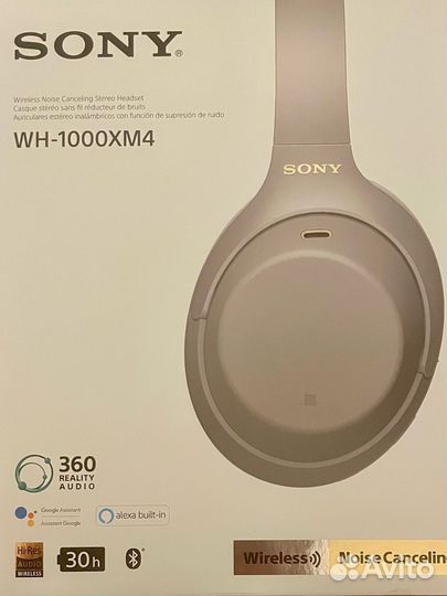 Sony WH-1000XM4, серебряные (новые)