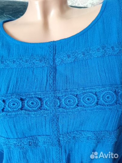 Блуза этно бохо кружево 52 54