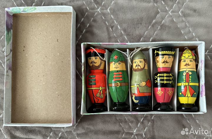 Набор деревянных игрушек на ёлку