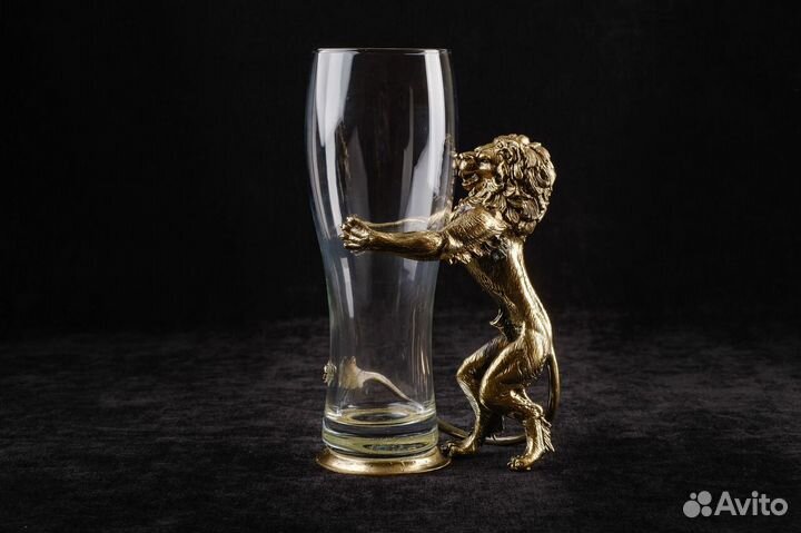 Подарочный премиум бокал для пива Лев в коробке