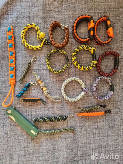 Темляки, брелки, браслеты из паракорда