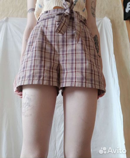 Шорты в клетку cropp