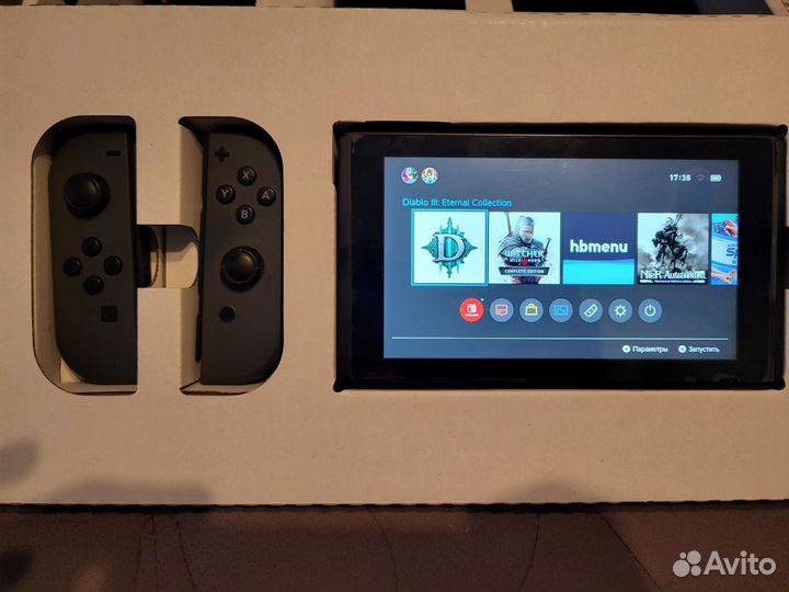 Nintendo switch чипированая hwfly + чехол + SD