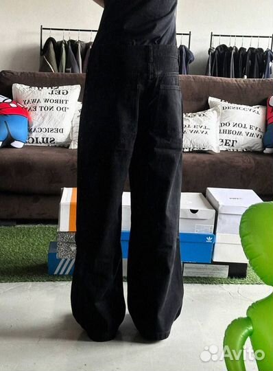 Широкие Джинсы Jaded London Solid Black новые