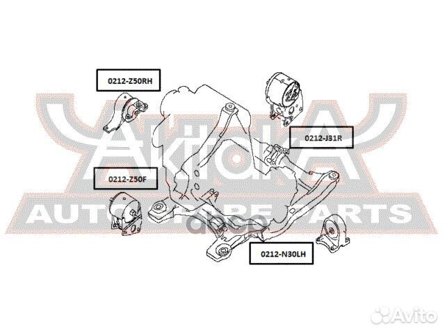 Подушка двигателя 0212-Z50RH asva