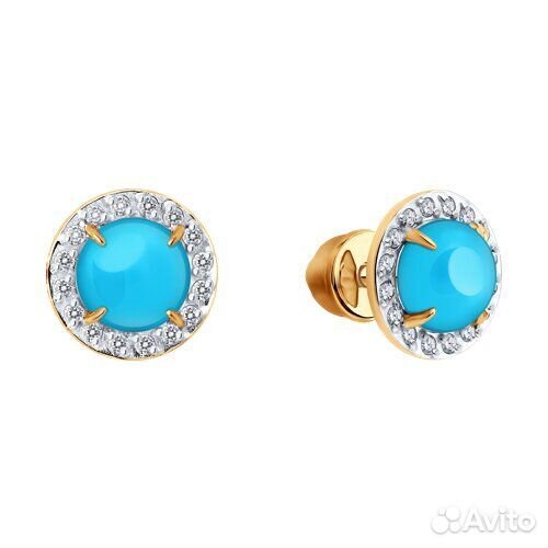 Серьги sokolov из золота, 729082