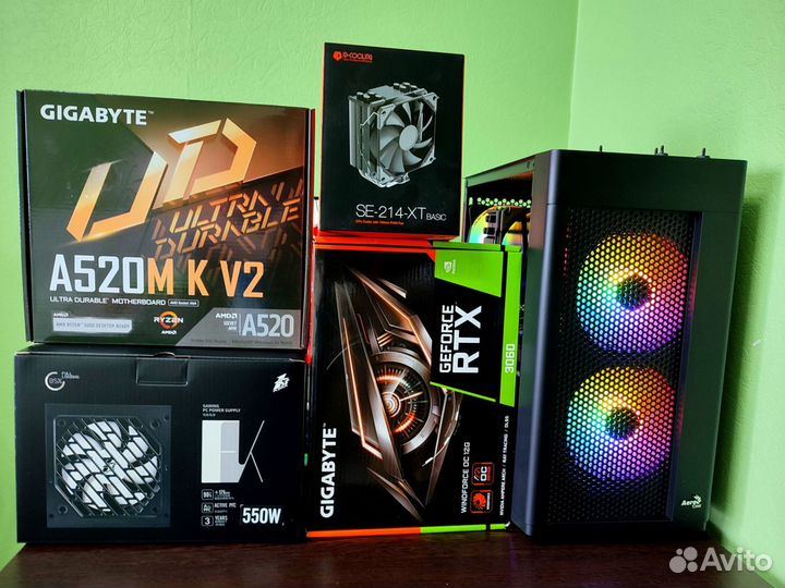 Новый игровой пк Rtx 3060 / Ryzen 5 5500