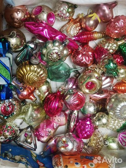 Ёлочные игрушки гирлянда фонарики СССР