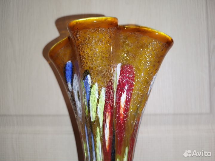 Ваза цветное стекло СССР