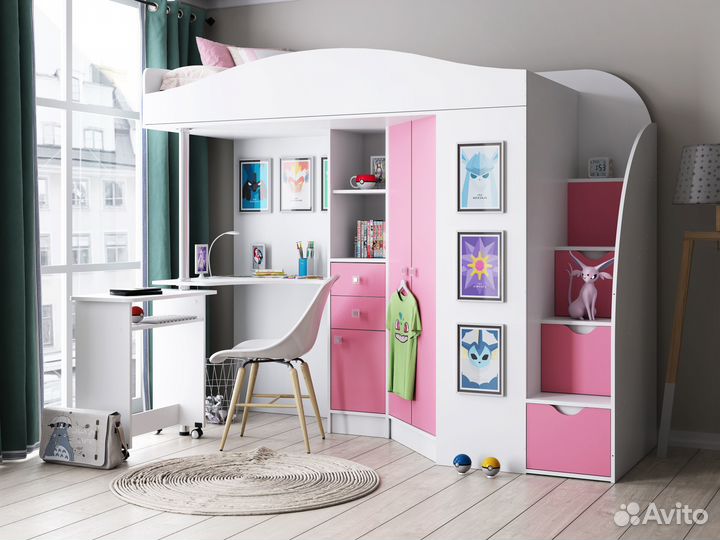 Кровать чердак Теремок-1 Гранд