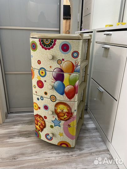 Комод для игрушек детский пластиковый