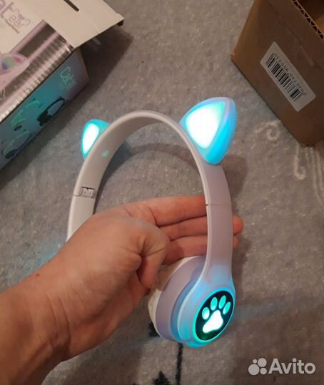 Светящиеся блютуз наушники