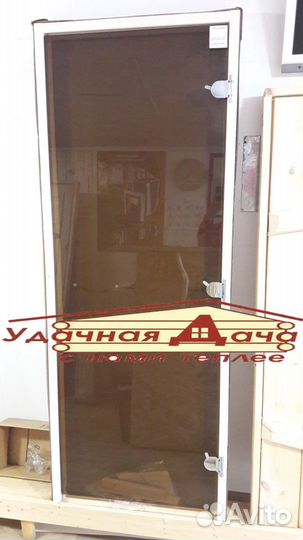 Дверь из стекла 8мм бронза 1800х700 баня сауна