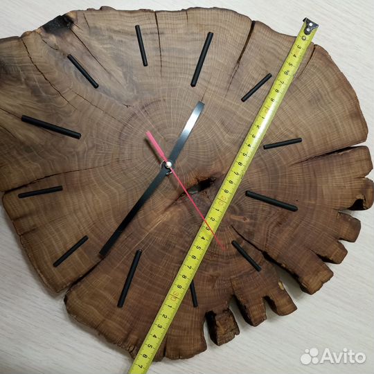 Часы настенные из спила дуба
