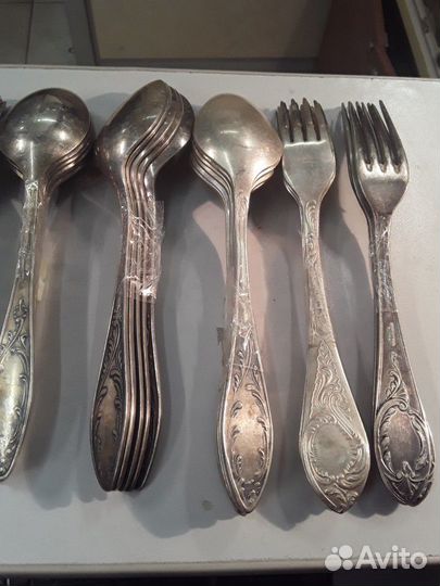 Наборы ложек вилок мельхиор винтаж СССР