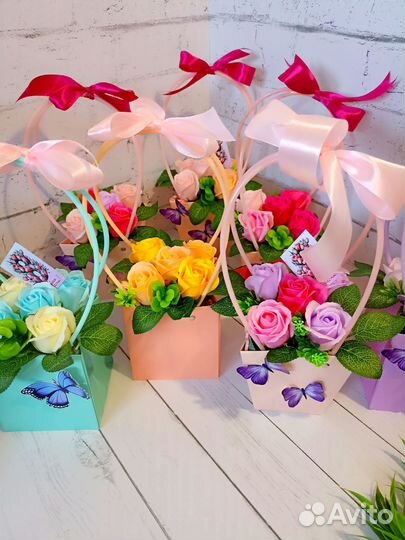 Букет из мыльных роз