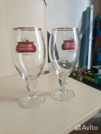 Новые пивные бокалы Stella Artois 0,5л Bud 0,5