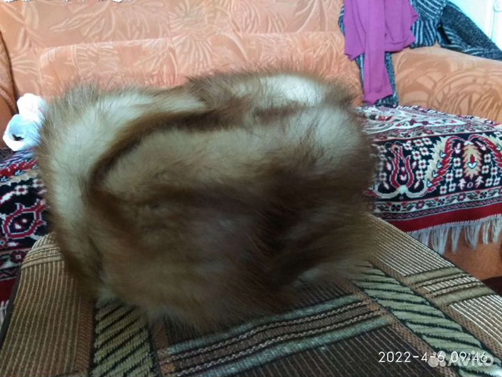 Мужская шапка мех куница