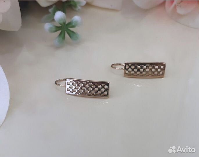 Серьги пластины