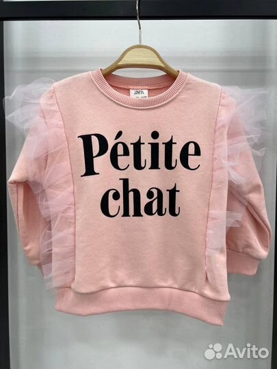 Свитшот детский для девочки Zara Kids новый
