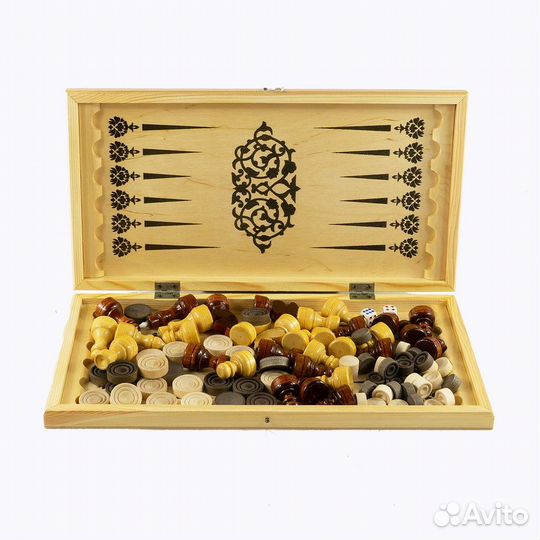 Шахматы 3в1 (Шахматы+шашки+нарды)