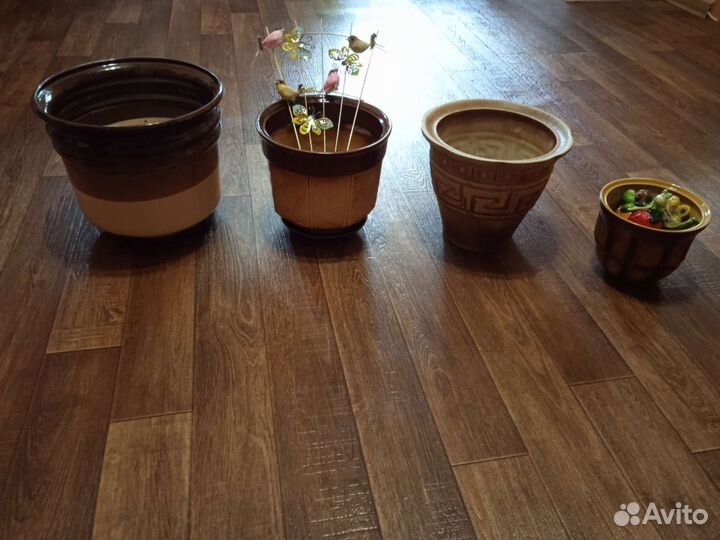 Керамические горшки цена за 4 шт