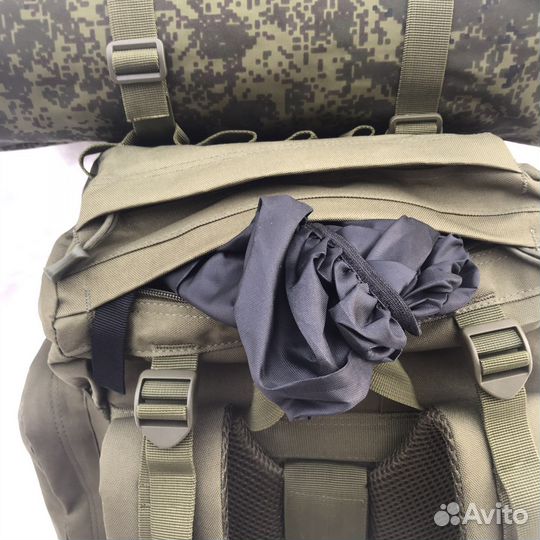 Рейдовый рамный рюкзак олива 75л. оксфорд 1000D