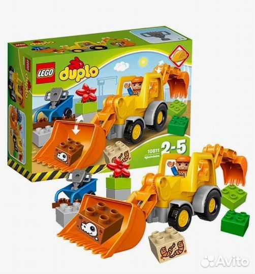 Lego duplo экскаватор-погрузчик 10811