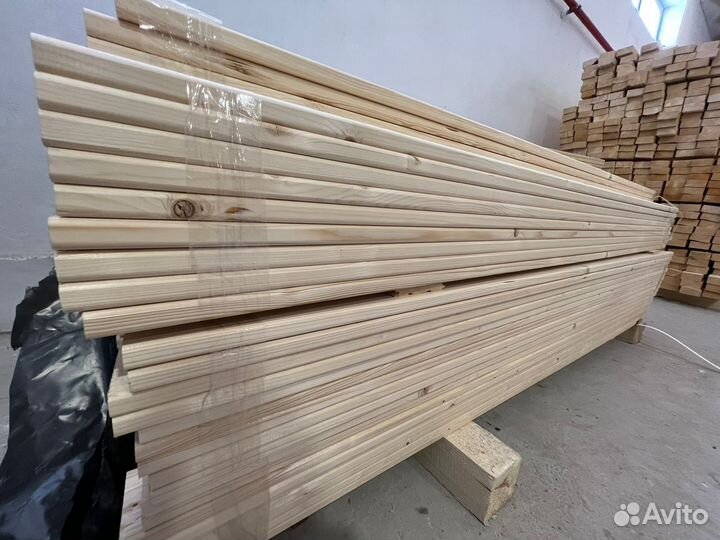 Планкен прямой за м2 20 мм 125 мм 3000 мм, ав