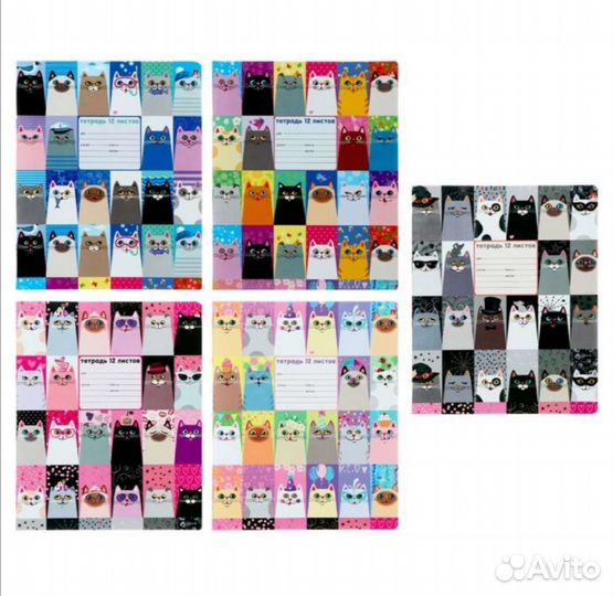 Тетрадь 12,18, 36, 48л клетка, линейка