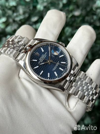 Rolex Datejust 36 White Rolesor Fluted Bezel Oyste