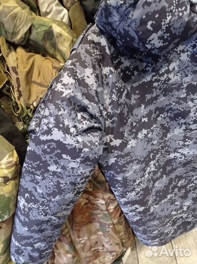 Бушлат зимний Росгвардия синий пиксель