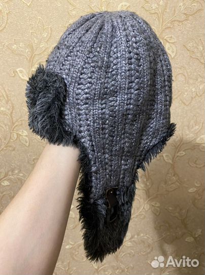 Шапка для мальчика зимняя с мехом