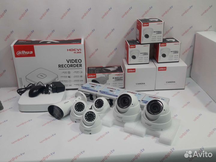 Видеонаблюдение 4-1 Мп регистратор Dahua 6 камер