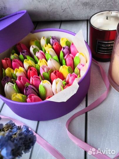 Тюльпаны из зефира, подарок