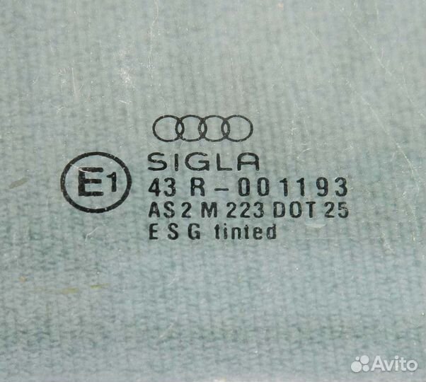 Стекло двери передней правой Audi 80 B3