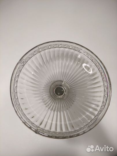 Довоенная антикварная ваза фруктовница стекло